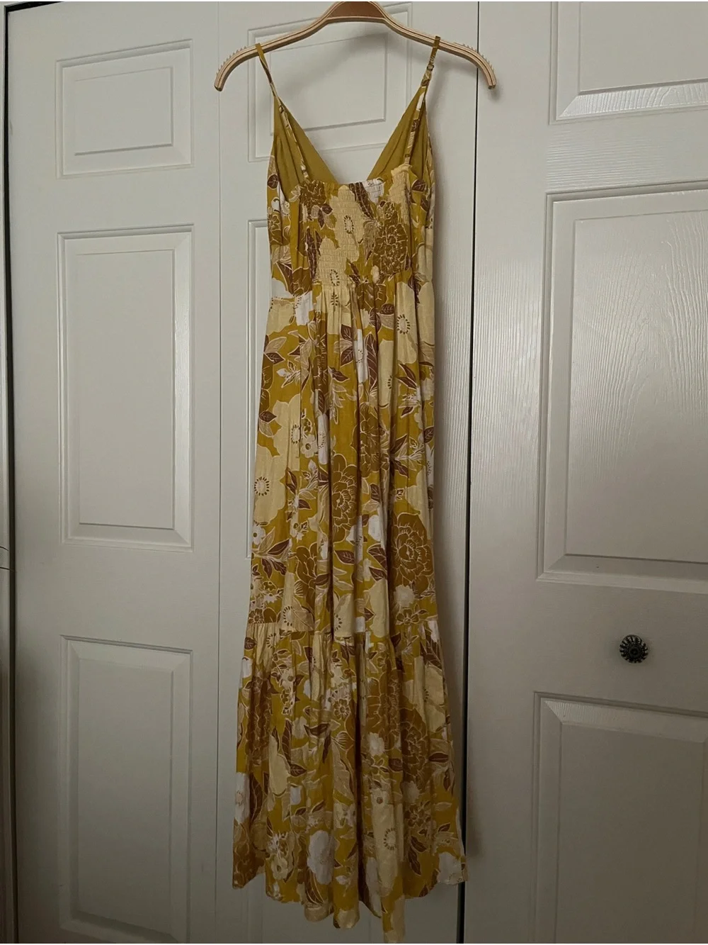 Abercrombie & Fitch Mustard Yellow Floral Maxi Dress